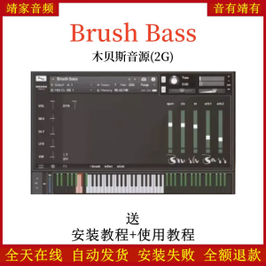 Brush Bass木贝斯音源音色—KONTAKT音源(2G)-靖家混音网