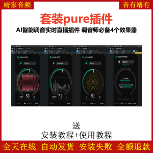 pure bundle套装插件AI智能调音实时直播效果器调音师必备4个插件-靖家混音网
