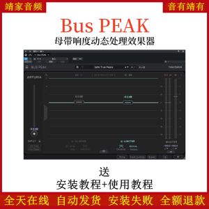 Bus PEAK插件母带响度动态处理效果器-靖家混音网