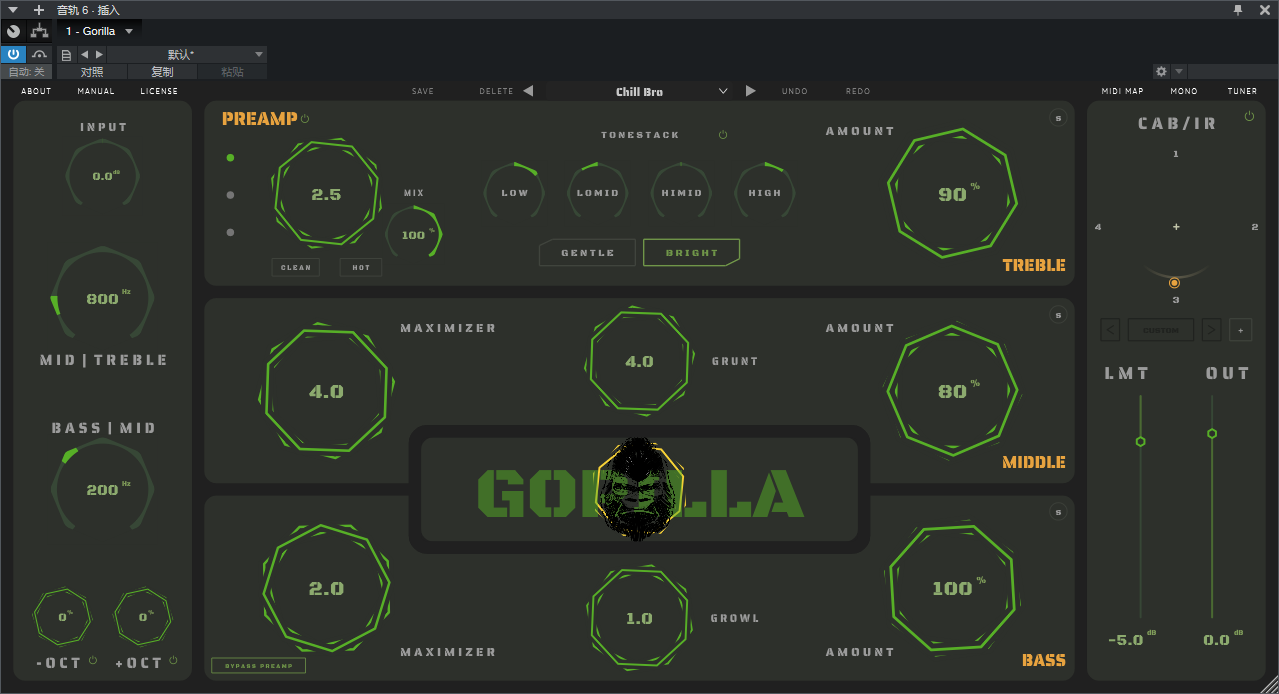 图片[3]-Gorilla插件大猩猩强力电贝斯低音拍打效果器