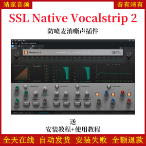 SSL Native Vocalstrip 2插件防喷麦去嘶声效果器编曲混音调音VST音频插件-靖家混音网