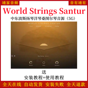 World Strings Santur中东波斯扬琴洋琴桑图尔琴音色—KONTAKT音源（5G）-靖家混音网