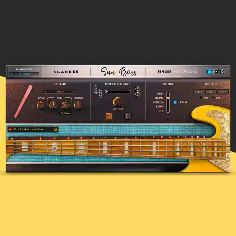 图片[2]-Scarbee Sun Bass Finger新复古指弹电贝斯音色—KONTAKT音源（9G）