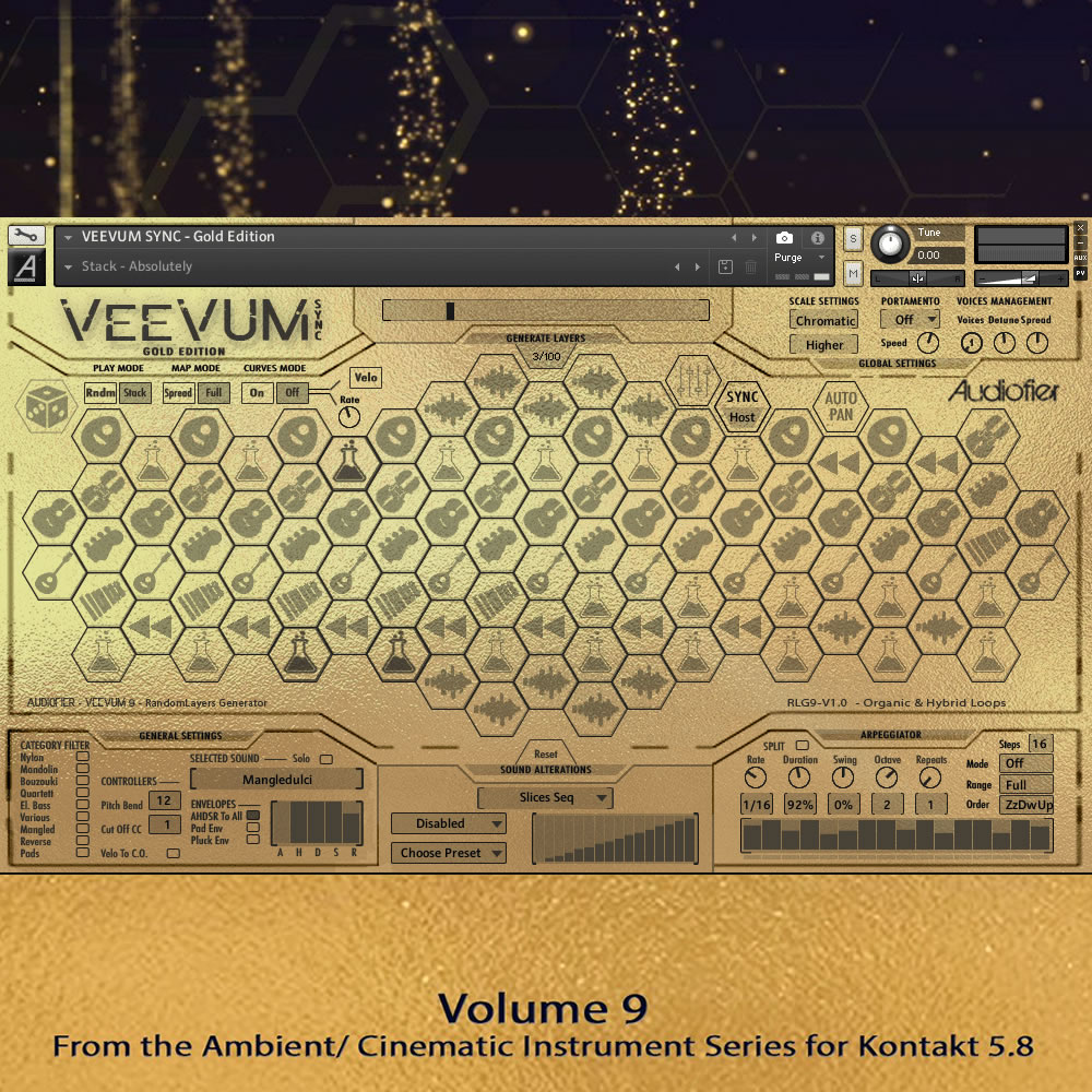 图片[3]-Veevum Sync Gold Edition节奏铺底蜂巢9动态声景编曲音色—KONTAKT音源（2G）