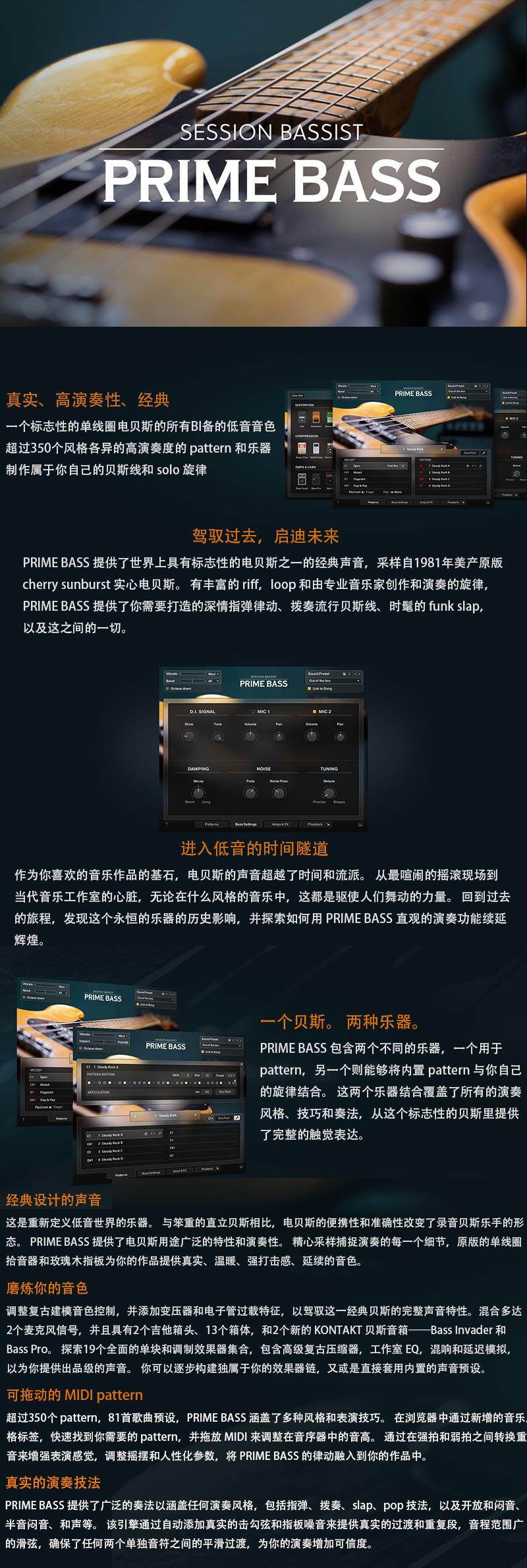 图片[2]-Session Bassist Prime Bass超经典电贝司旋律节奏音色—KONTAKT音源（10G）