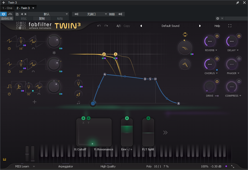 图片[2]-肥波Fabfilter Twin 3插件电子合成器编曲制作效果器